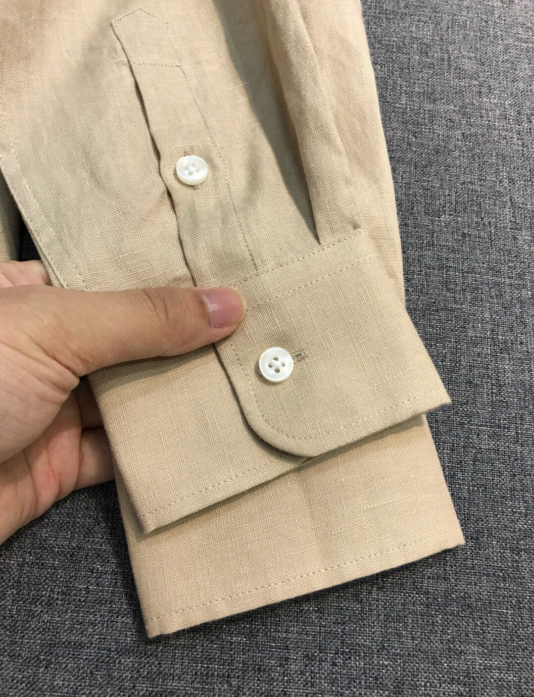 【新品】-Loro piana家族男士高端时装款老钱风纯亚麻长袖衬衫，贸易公司渠道臻品，系出名门，纯正血