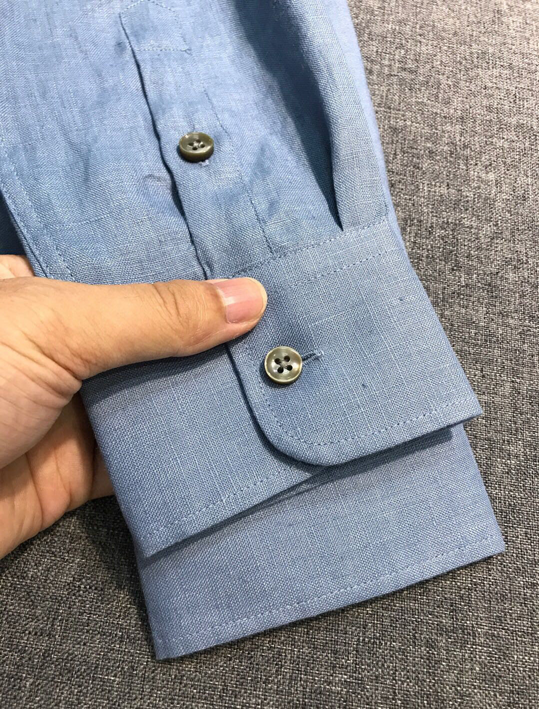 【新品】-Loro piana家族男士高端时装款老钱风纯亚麻长袖衬衫，贸易公司渠道臻品，系出名门，纯正血