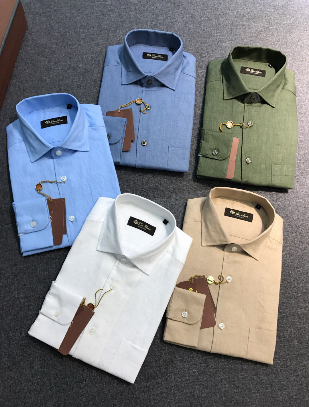 【新品-Loro piana家族男士高端时装款老钱风纯亚麻长袖衬衫，贸易公司渠道臻品，系出名门，纯正血统