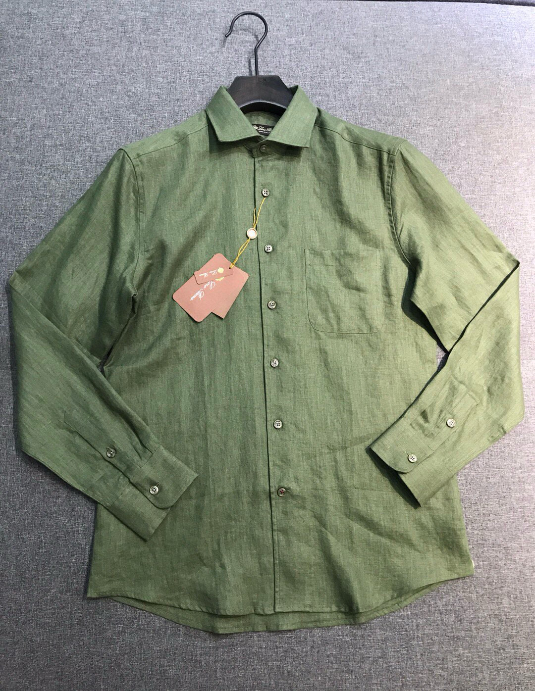 【新品-Loro piana家族男士高端时装款老钱风纯亚麻长袖衬衫，贸易公司渠道臻品，系出名门，纯正血统