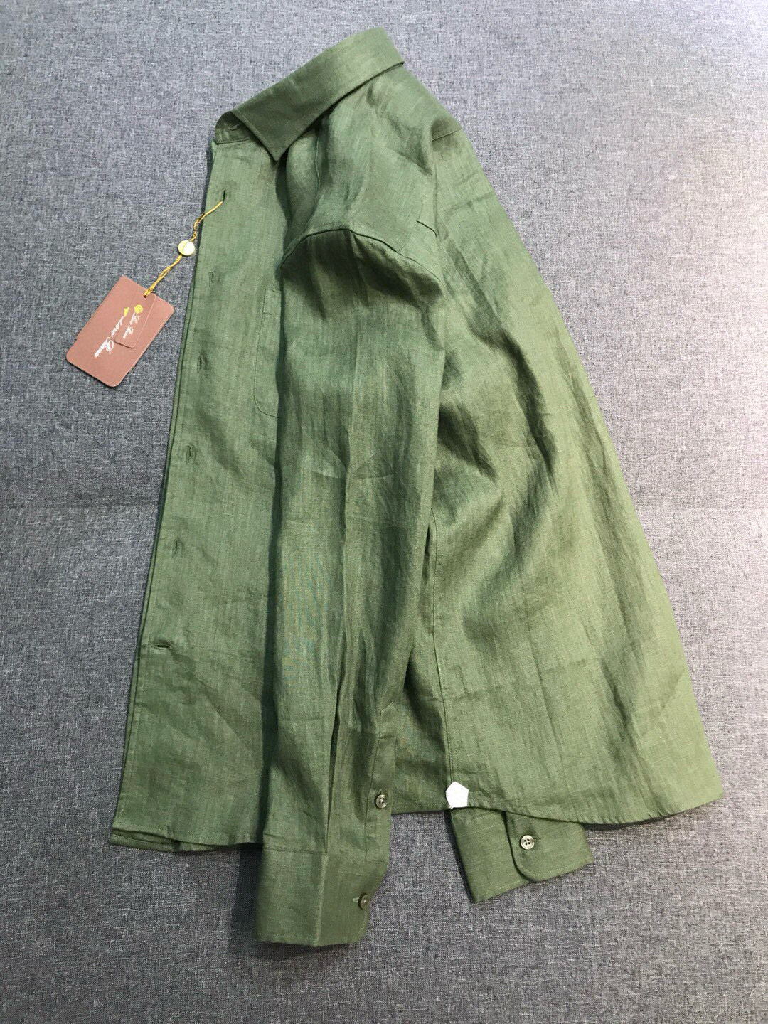 【新品-Loro piana家族男士高端时装款老钱风纯亚麻长袖衬衫，贸易公司渠道臻品，系出名门，纯正血统