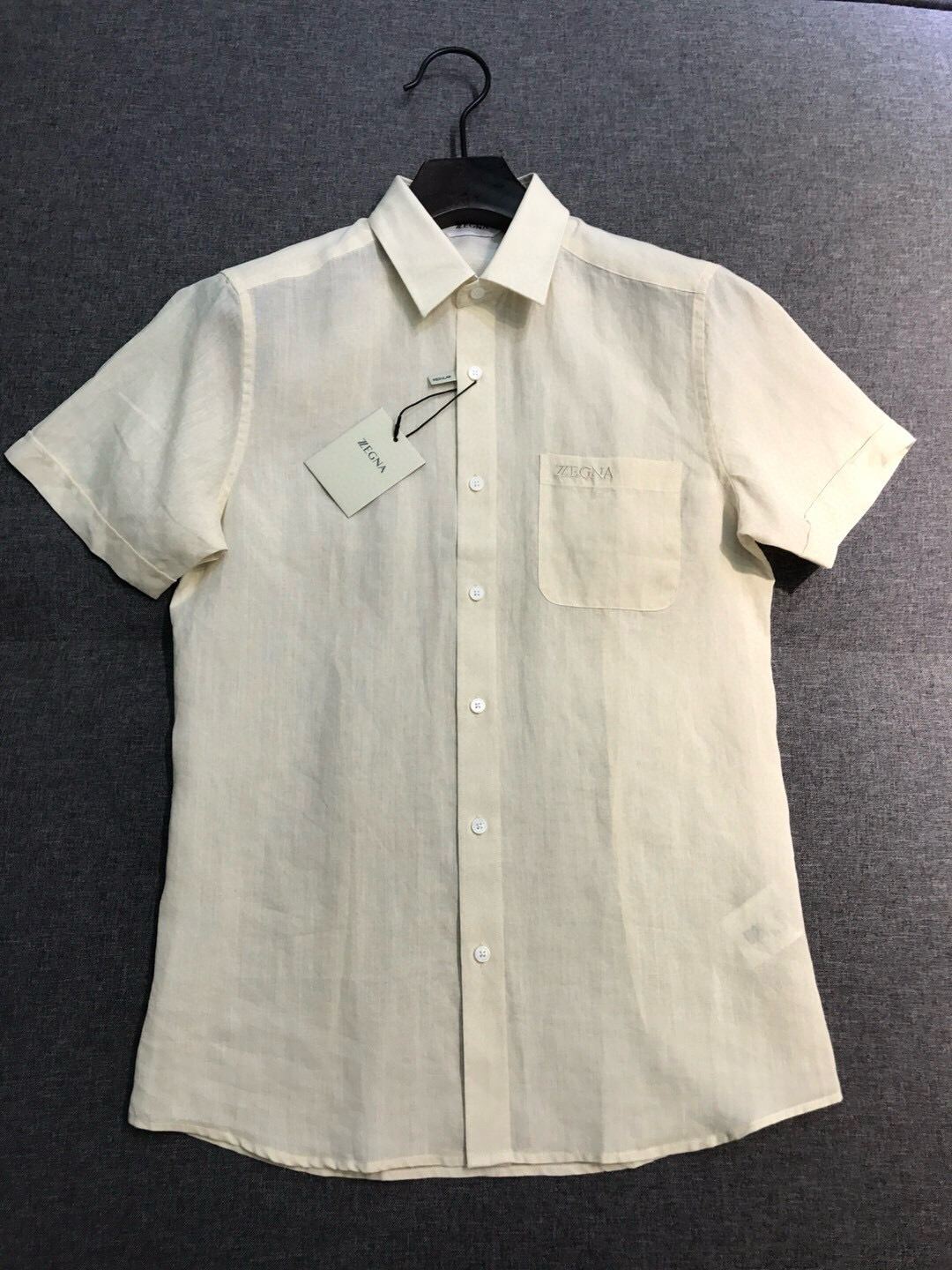 【新品】-EZ家男士商务休闲纯亚麻短袖衬衫，高端洋行渠道货，高端土耳其代工出品， 品相无敌，25年春夏新
