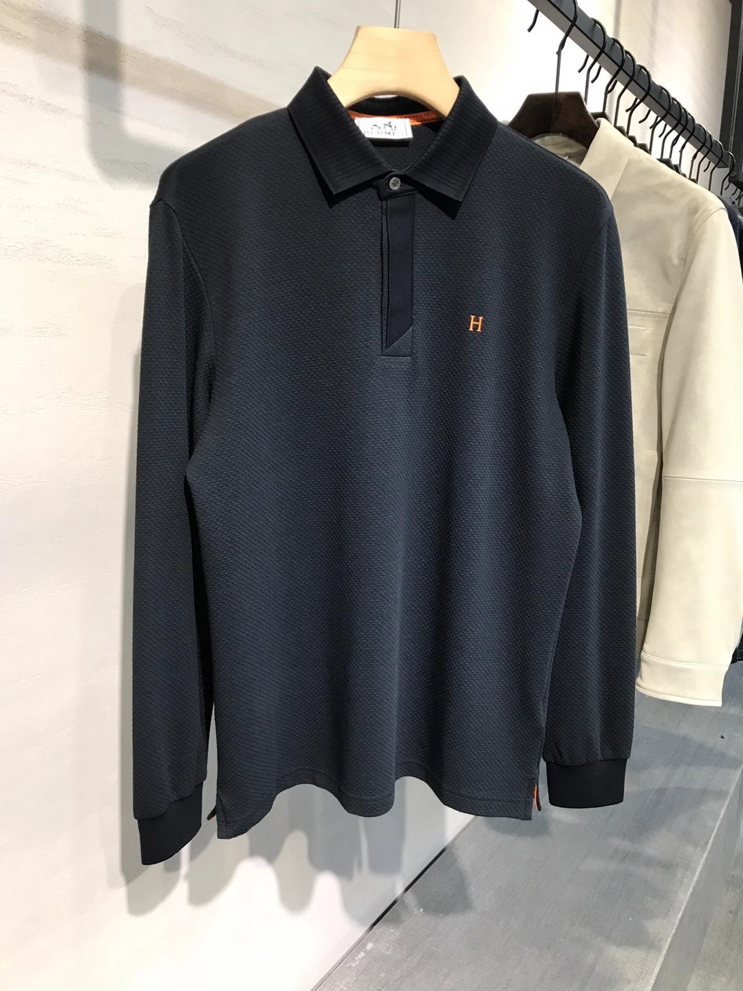 Hermès Poloshirt met Lange Mouwen - Premium Wolmix - Zakelijk Casual