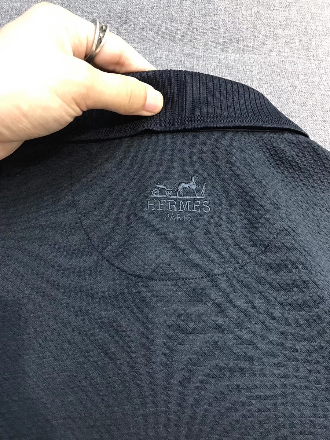 Hermes Men's Wool Blend Long Sleeve Polo Shirt - Business Casual 6 i1760629667136 827 0 4