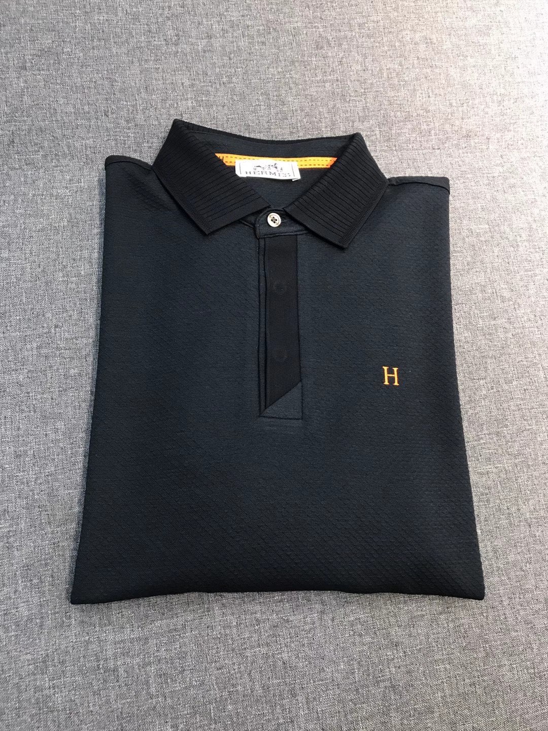 Hermes Men's Wool Blend Long Sleeve Polo Shirt - Business Casual 2 i1760629668293 132 0 0