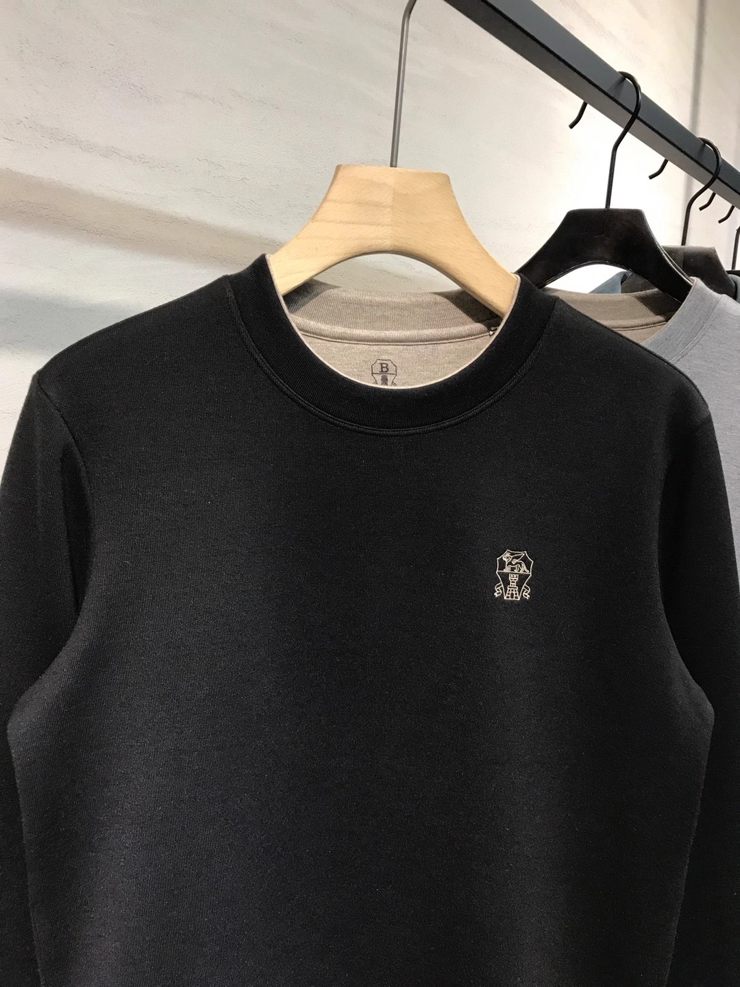 【新品】BC男士高端商务休闲羊毛混纺圆领打底衫/卫衣，上海贸易公司渠道货，100%纯正血统品质，25年F