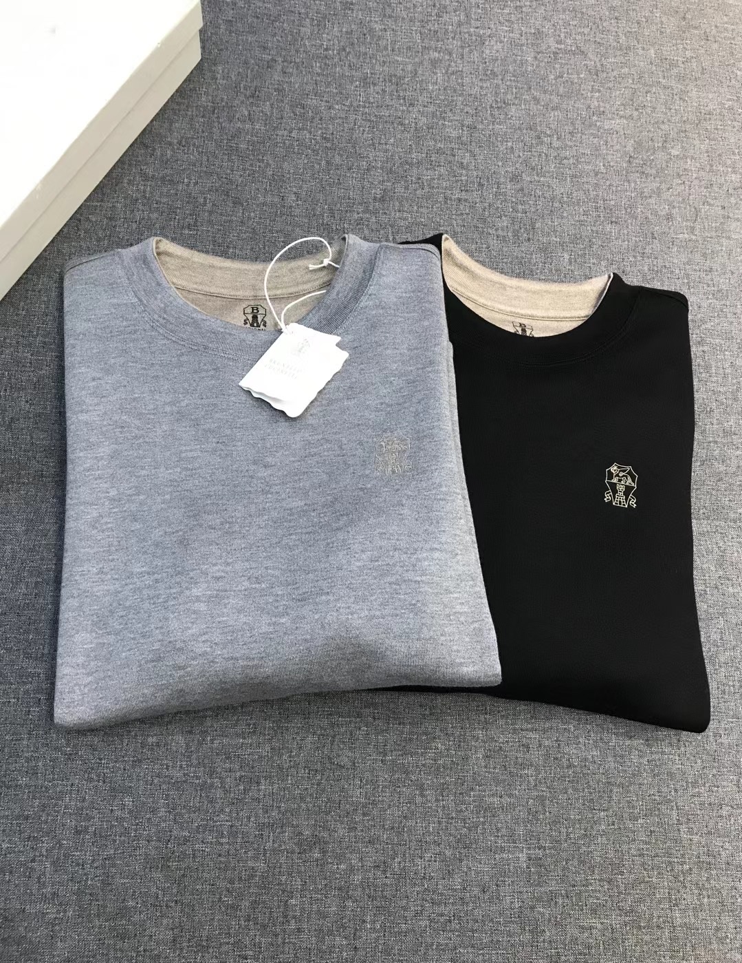 【新品】BC男士高端商务休闲羊毛混纺圆领打底衫/卫衣，上海贸易公司渠道货，100%纯正血统品质，25年F