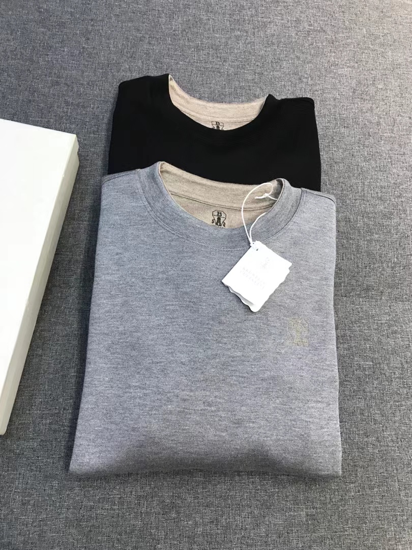 【新品】BC男士高端商务休闲羊毛混纺圆领打底衫/卫衣，上海贸易公司渠道货，100%纯正血统品质，25年F