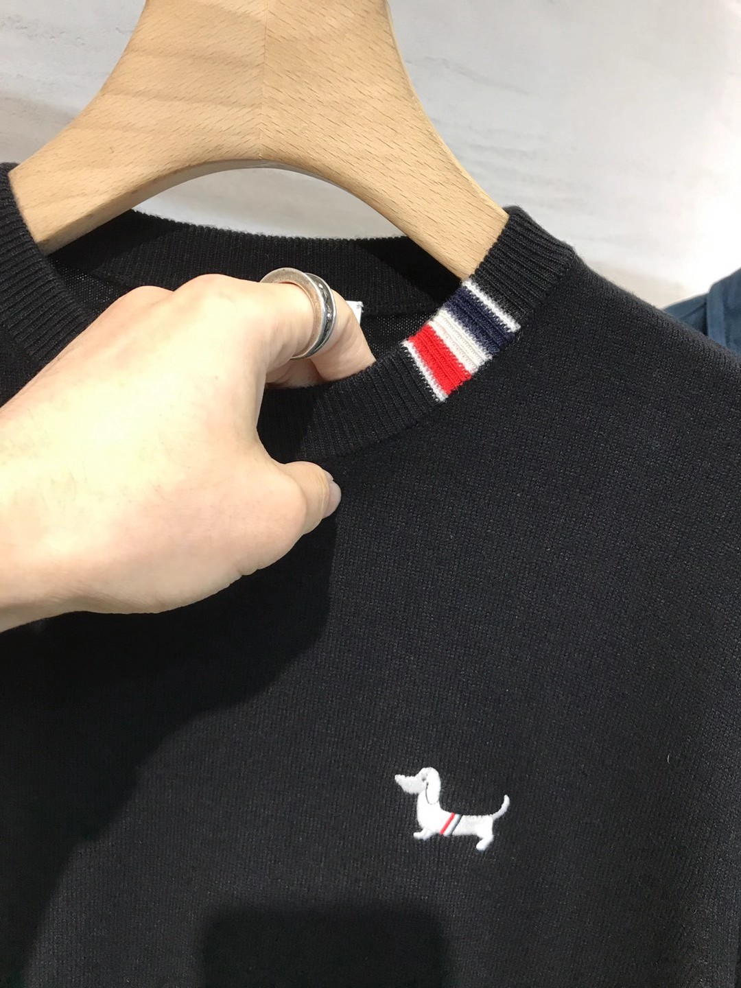 【新品】TB/桑姆家族男士时装款圆领纯羊毛毛衣，贸易公司渠道货，25F/W秋冬新品，买手店人气TOP单品