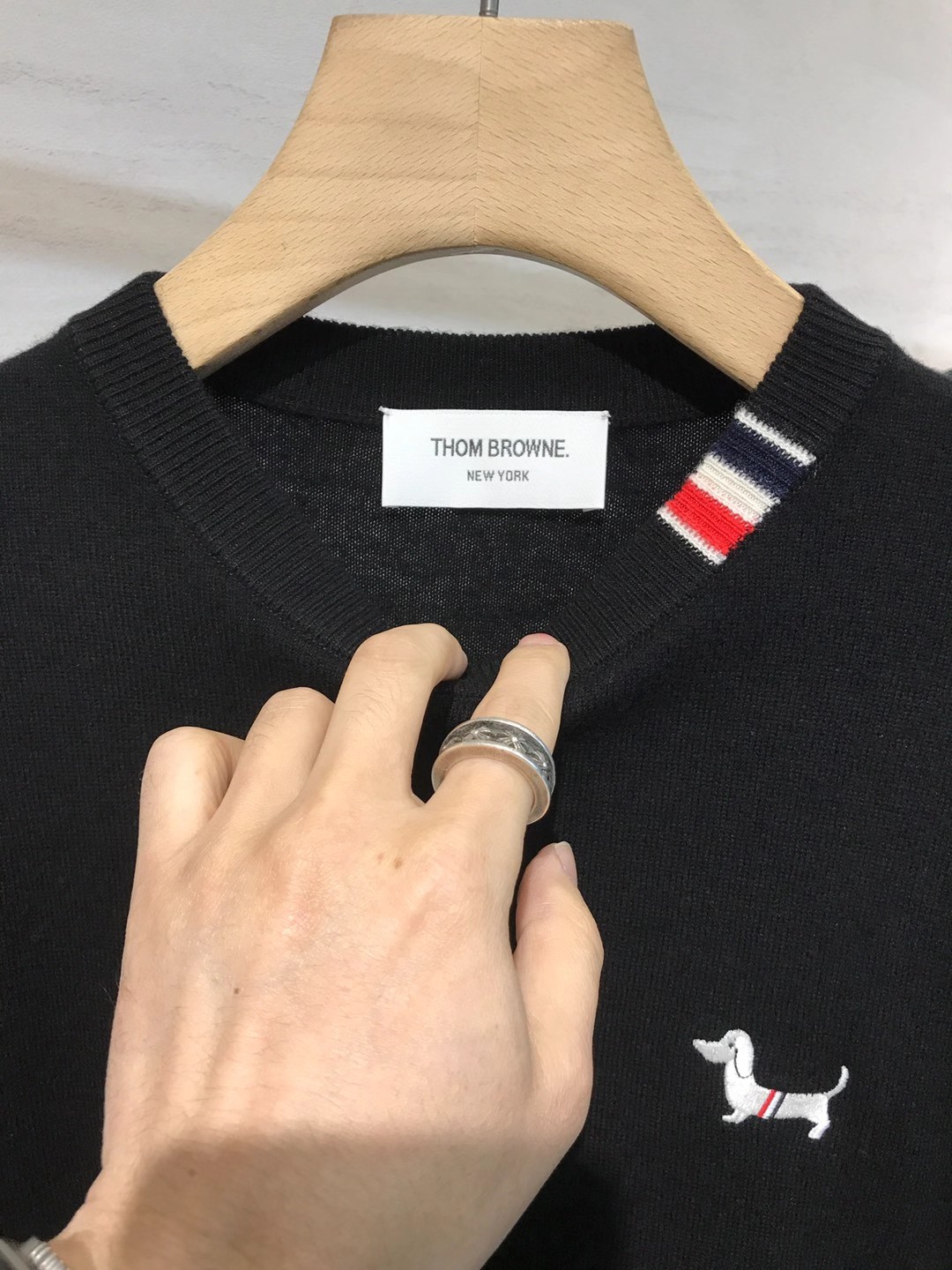 【新品】TB/桑姆家族男士时装款圆领纯羊毛毛衣，贸易公司渠道货，25F/W秋冬新品，买手店人气TOP单品