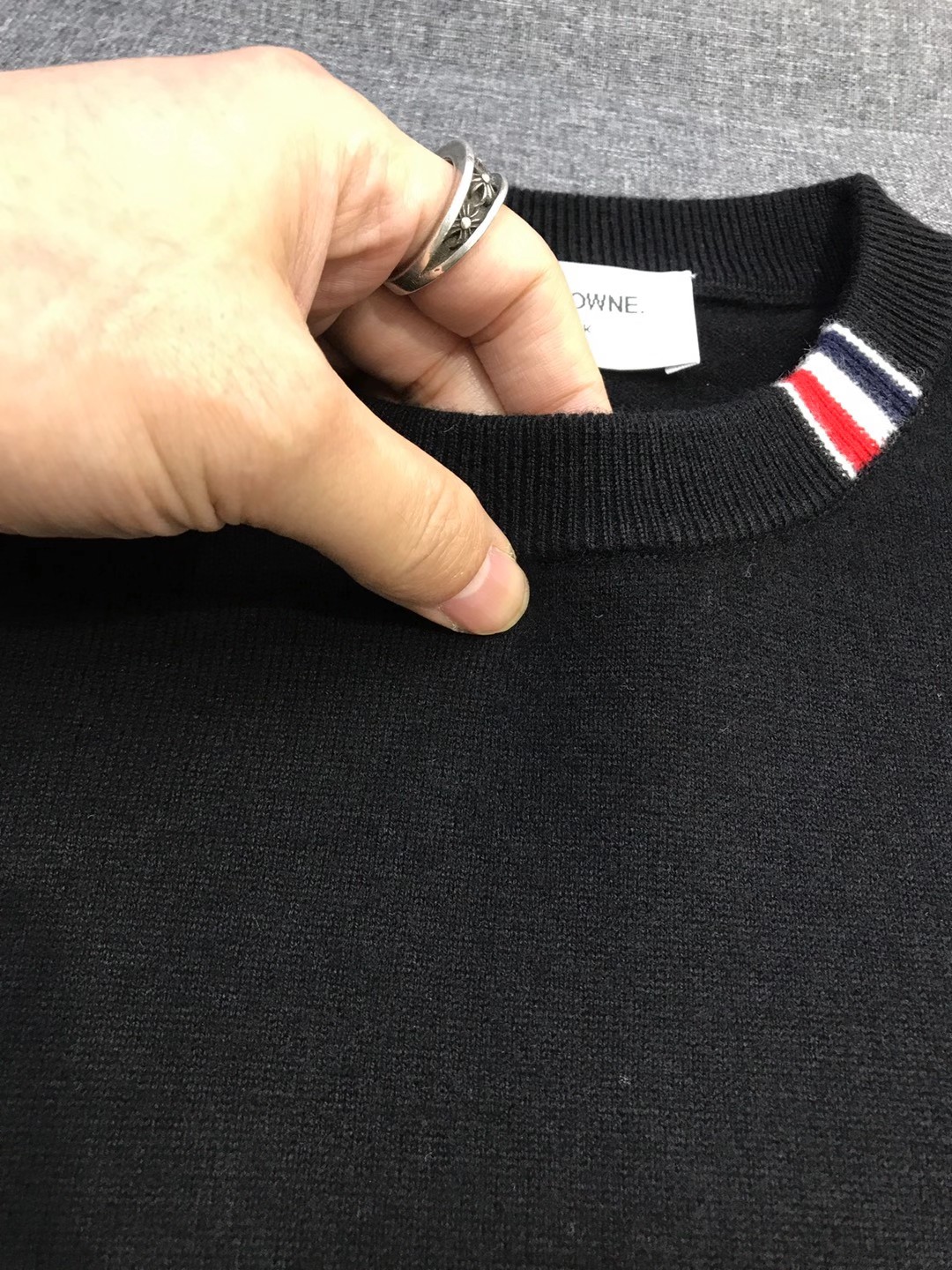 【新品】TB/桑姆家族男士时装款圆领纯羊毛毛衣，贸易公司渠道货，25F/W秋冬新品，买手店人气TOP单品