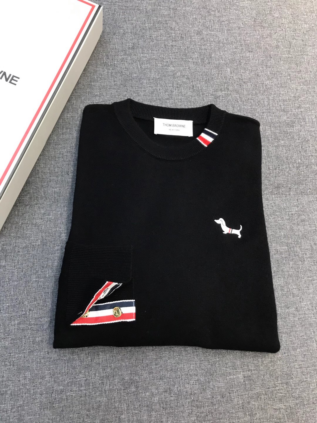 【新品】TB/桑姆家族男士时装款圆领纯羊毛毛衣，贸易公司渠道货，25F/W秋冬新品，买手店人气TOP单品