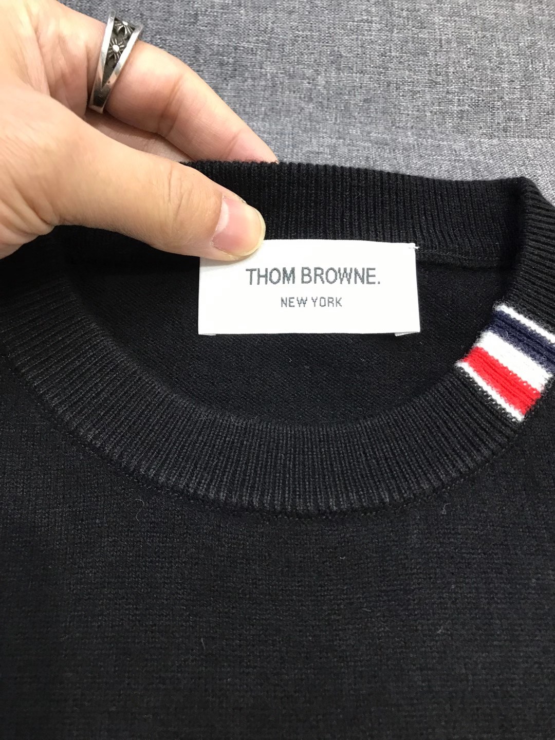 【新品】TB/桑姆家族男士时装款圆领纯羊毛毛衣，贸易公司渠道货，25F/W秋冬新品，买手店人气TOP单品