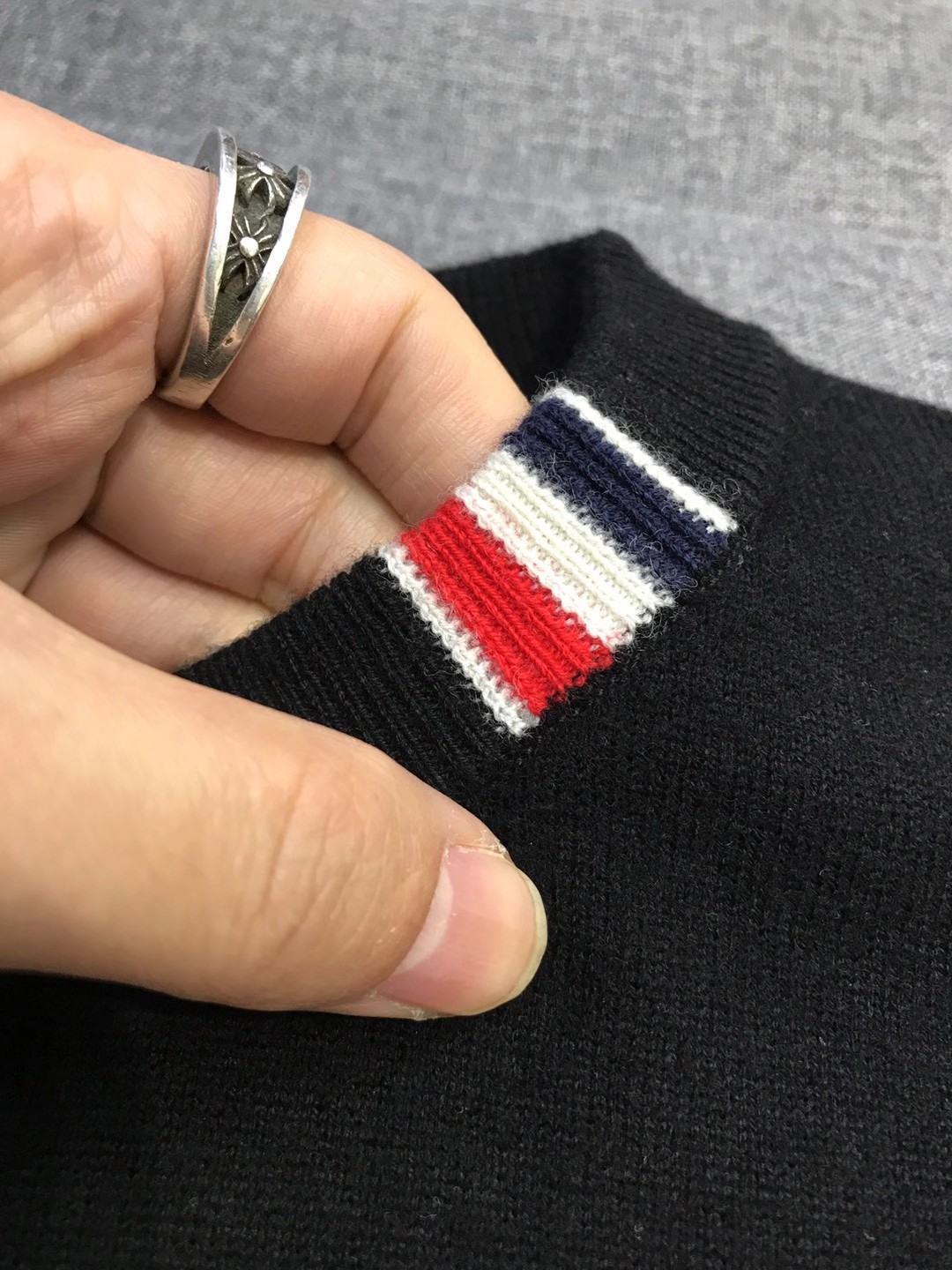 【新品】TB/桑姆家族男士时装款圆领纯羊毛毛衣，贸易公司渠道货，25F/W秋冬新品，买手店人气TOP单品