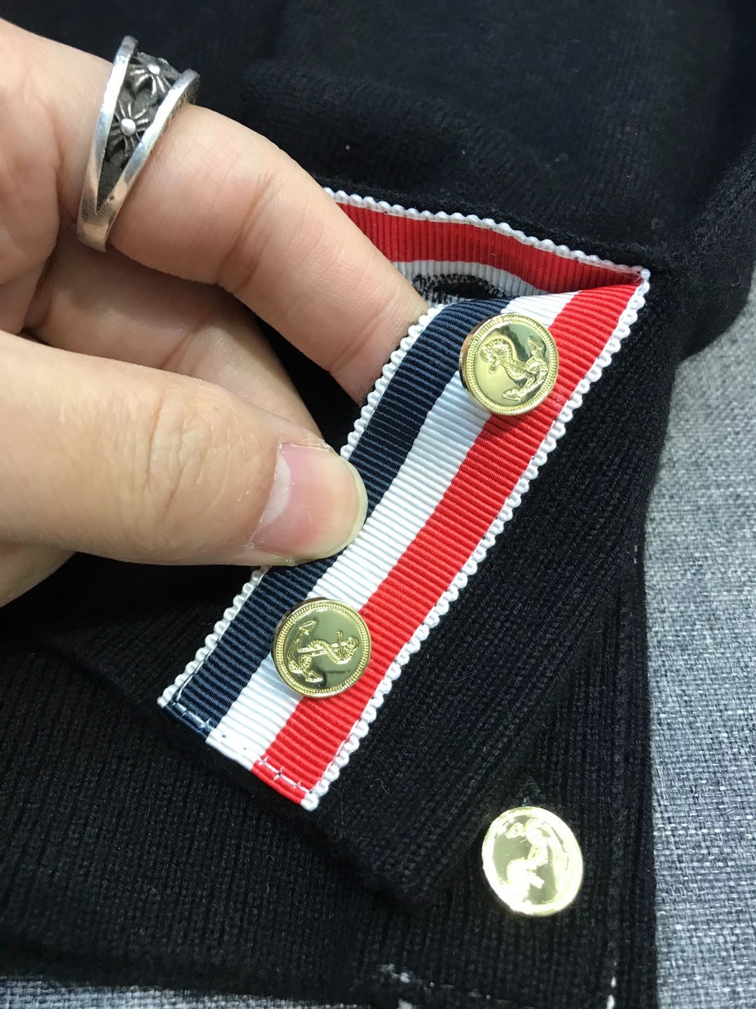 【新品】TB/桑姆家族男士时装款圆领纯羊毛毛衣，贸易公司渠道货，25F/W秋冬新品，买手店人气TOP单品