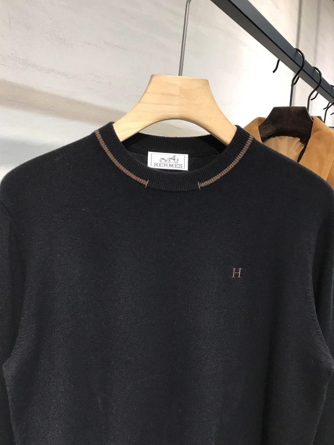 【新品】H/橙色帝国男士高端美利奴羊毛圆领毛衣，贸易公司渠道臻品，上海恒隆订单，25年F/W秋冬新品，高