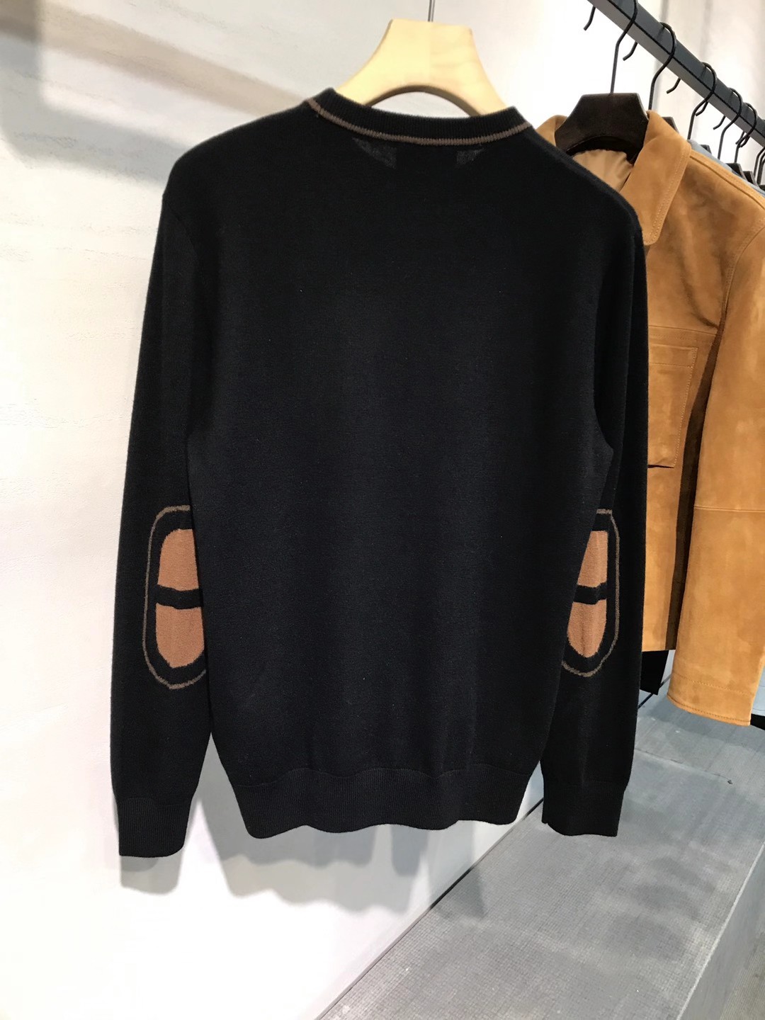 【新品】H/橙色帝国男士高端美利奴羊毛圆领毛衣，贸易公司渠道臻品，上海恒隆订单，25年F/W秋冬新品，高