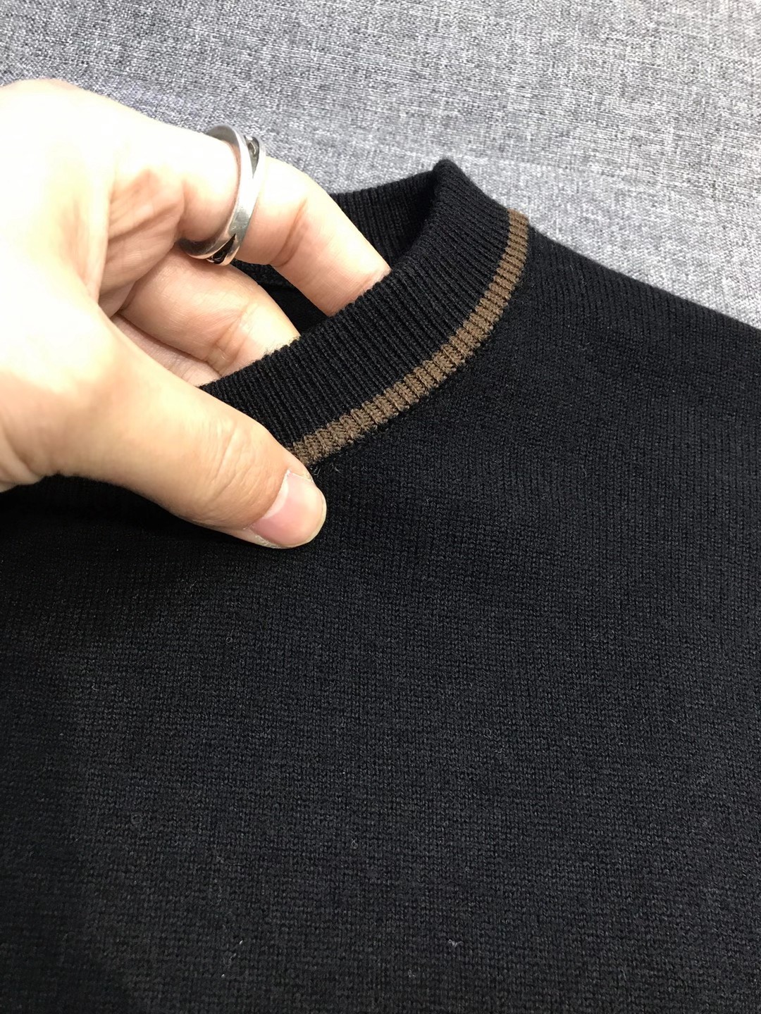 【新品】H/橙色帝国男士高端美利奴羊毛圆领毛衣，贸易公司渠道臻品，上海恒隆订单，25年F/W秋冬新品，高