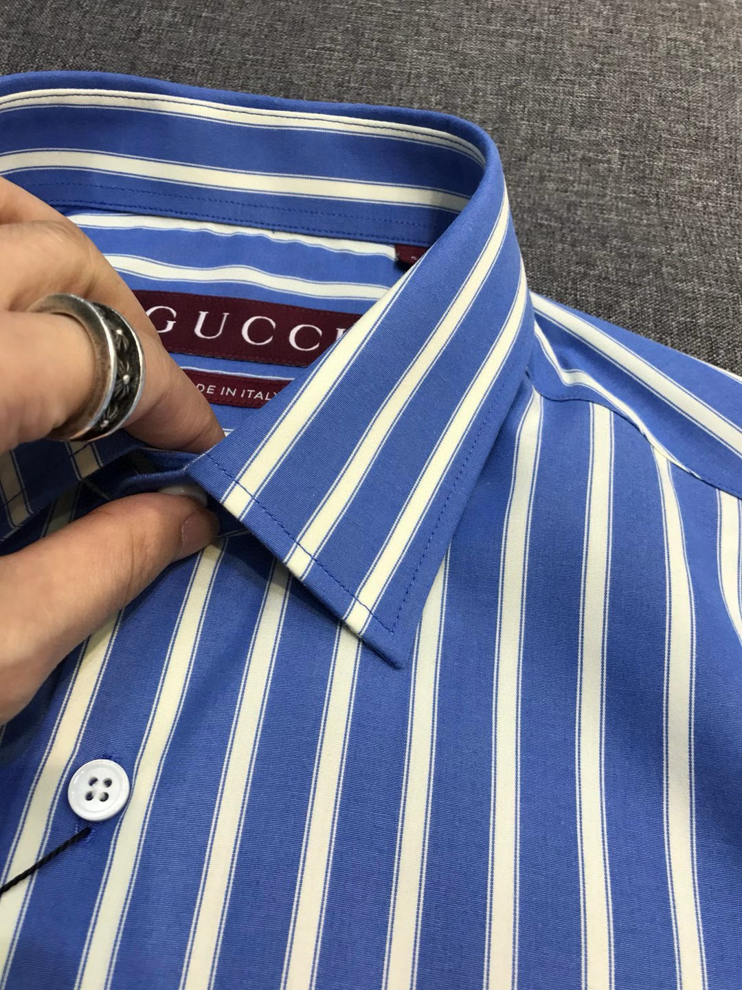 【新品】-Gu家族男士高端时装款条纹长袖衬衫，香港洋行渠道货，26年早春新品，经典明星级单品，广告画册形
