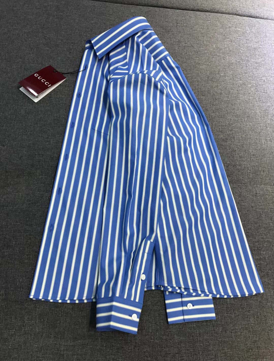 【新品】-Gu家族男士高端时装款条纹长袖衬衫，香港洋行渠道货，26年早春新品，经典明星级单品，广告画册形