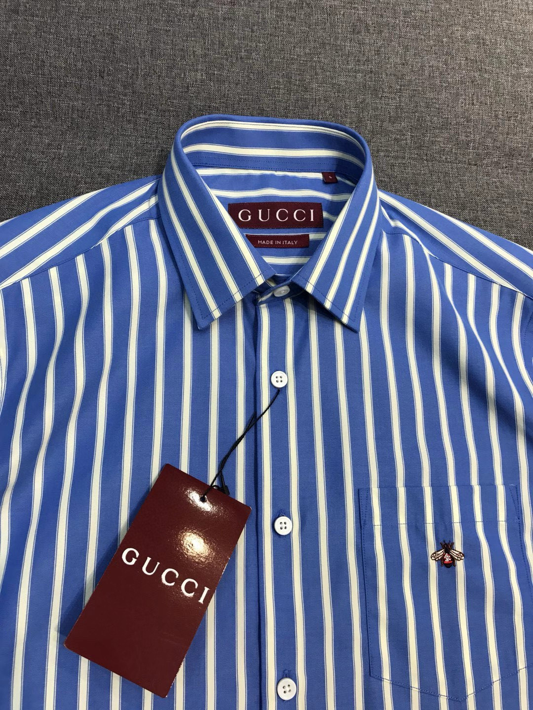【新品】-Gu家族男士高端时装款条纹长袖衬衫，香港洋行渠道货，26年早春新品，经典明星级单品，广告画册形