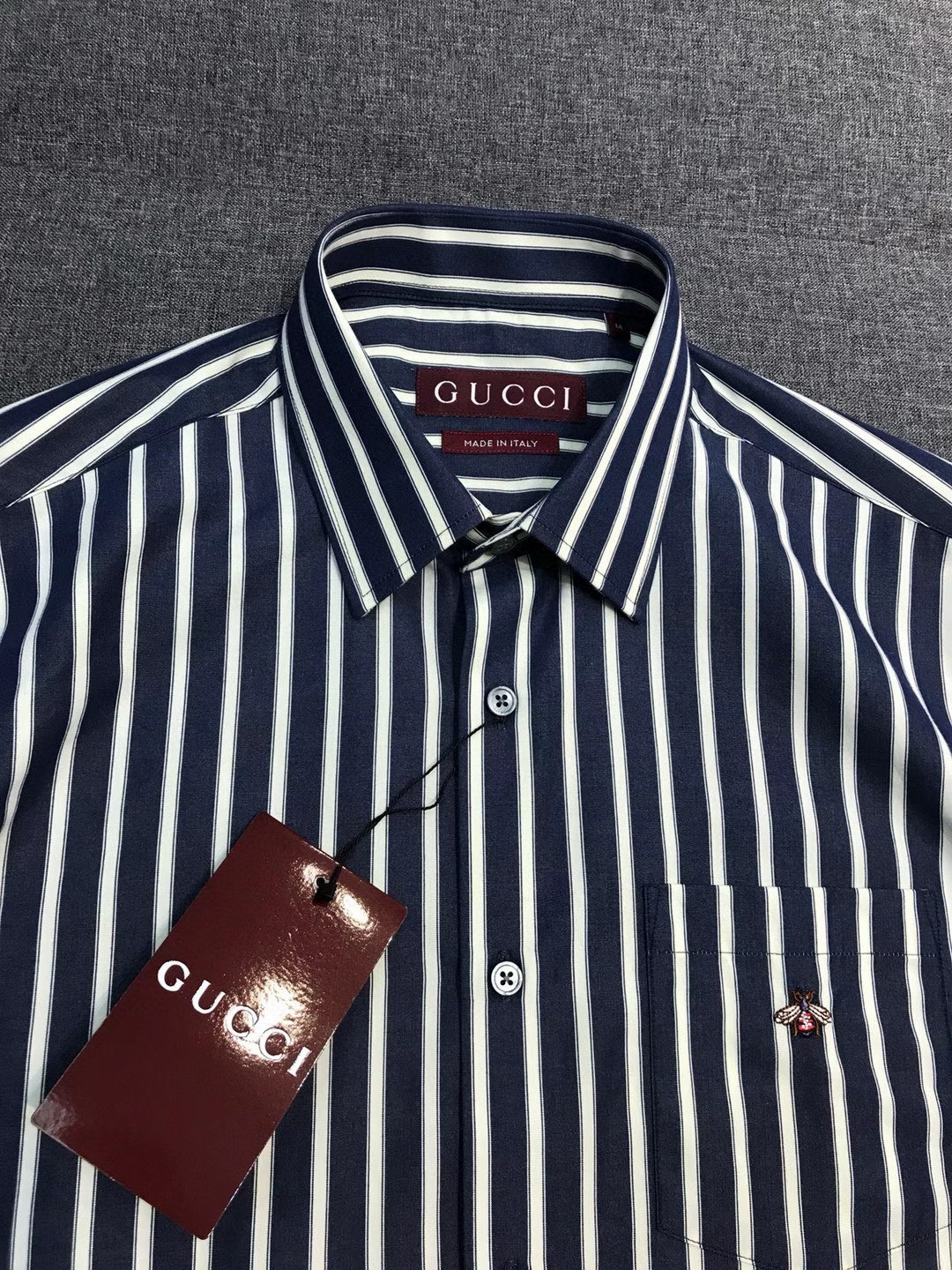 【新品】-Gu家族男士高端时装款条纹长袖衬衫，香港洋行渠道货，26年早春新品，经典明星级单品，广告画册形