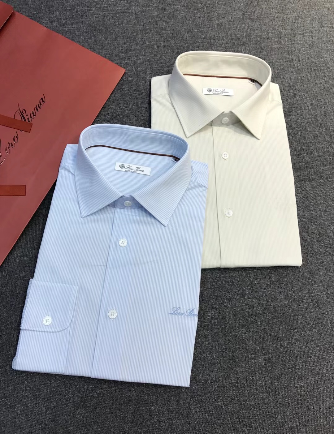 【新品】-loro Piana男士高端商务休闲提花长袖衬衫，贸易公司渠道臻品，系出名门，纯正血统品质，2