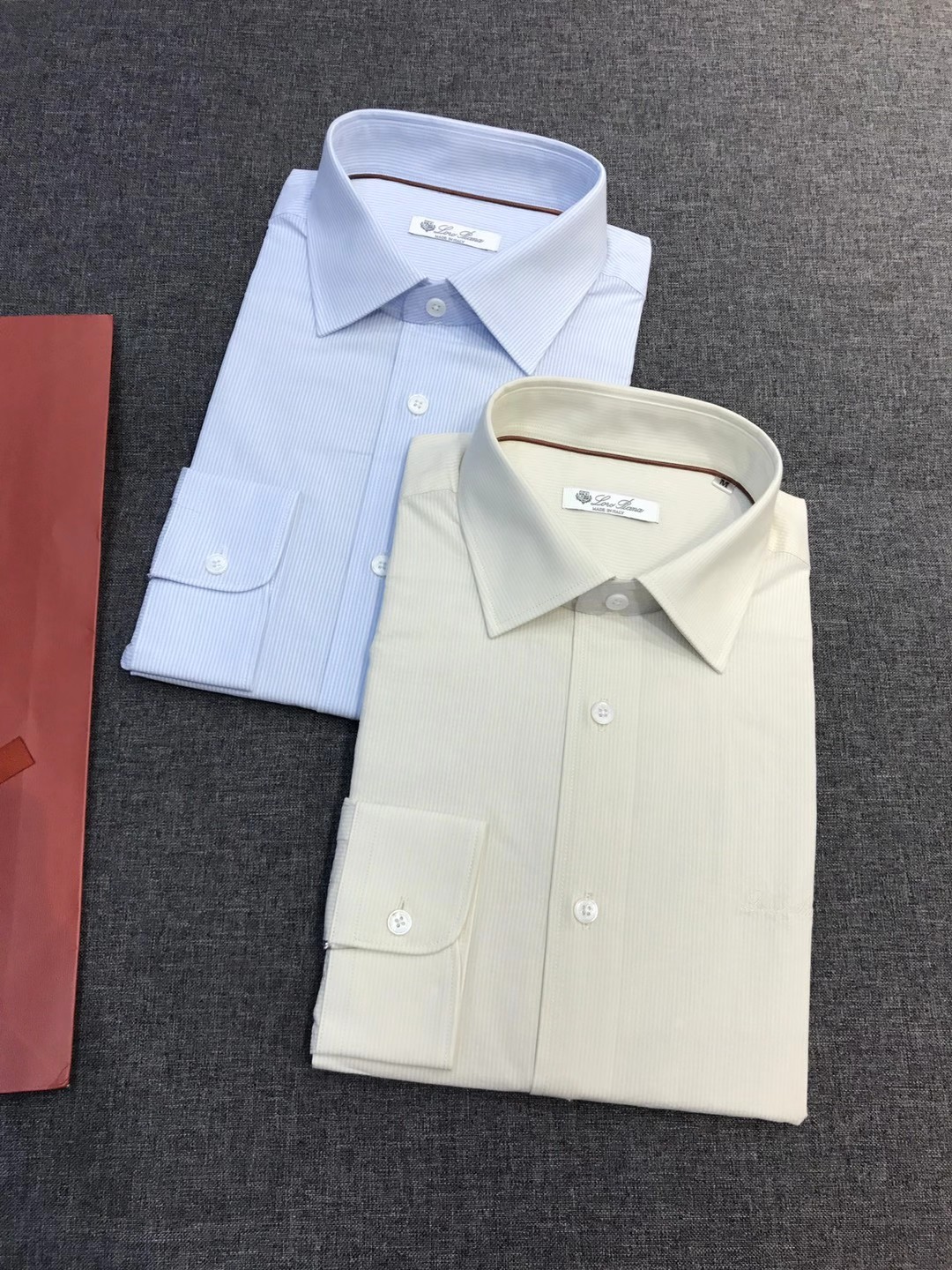【新品】-loro Piana男士高端商务休闲提花长袖衬衫，贸易公司渠道臻品，系出名门，纯正血统品质，2