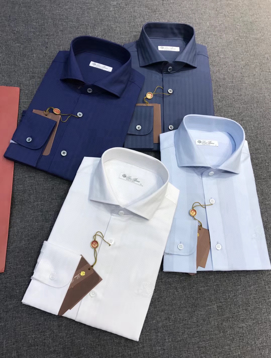 【新品】Loro Piana男士高端商务休闲提花长袖衬衫，贸易公司渠道臻品，系出名门，纯正血统品质，26