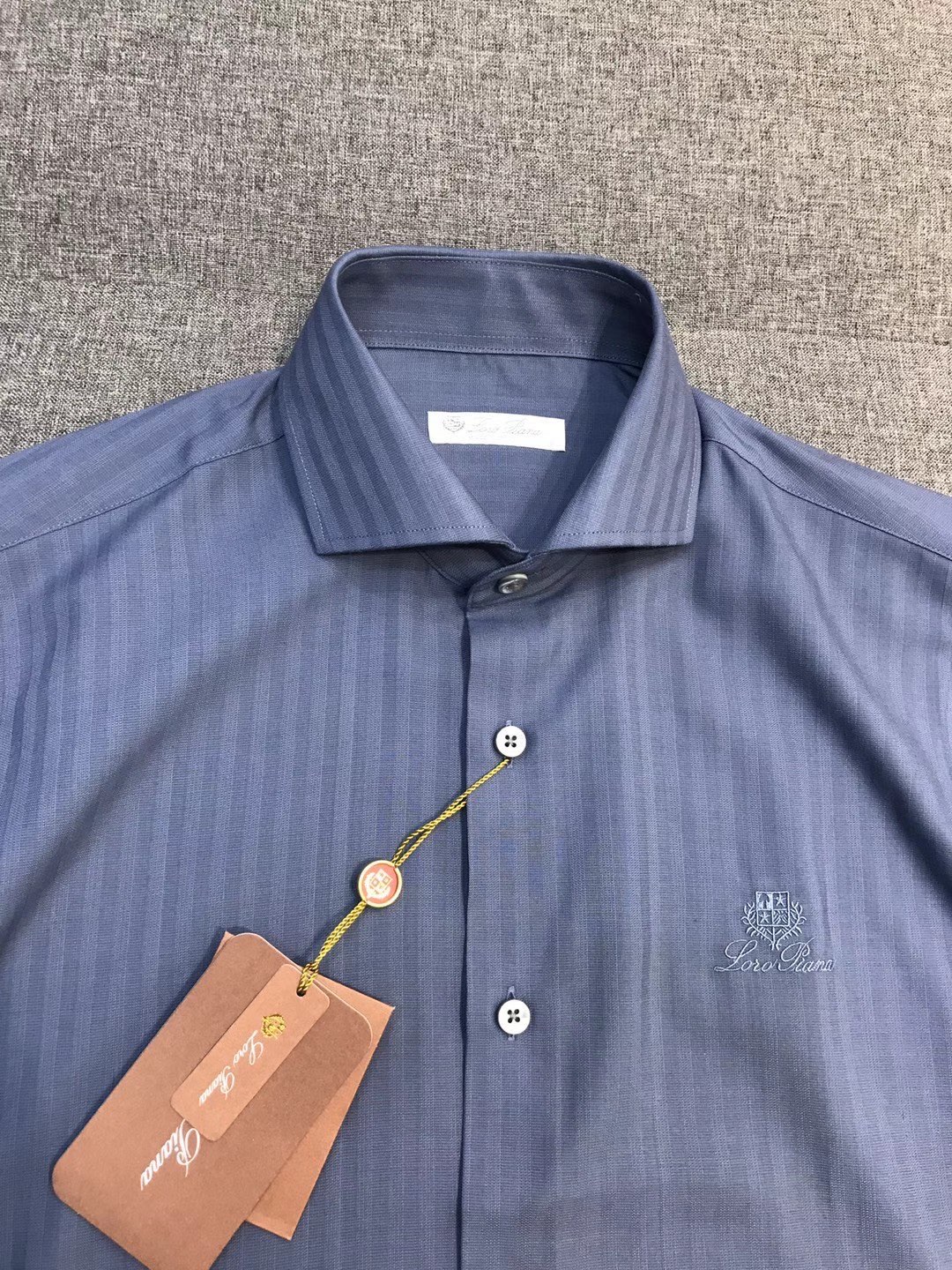 【新品】-Loro Piana男士高端商务休闲提花长袖衬衫，贸易公司渠道臻品，系出名门，纯正血统品质，2