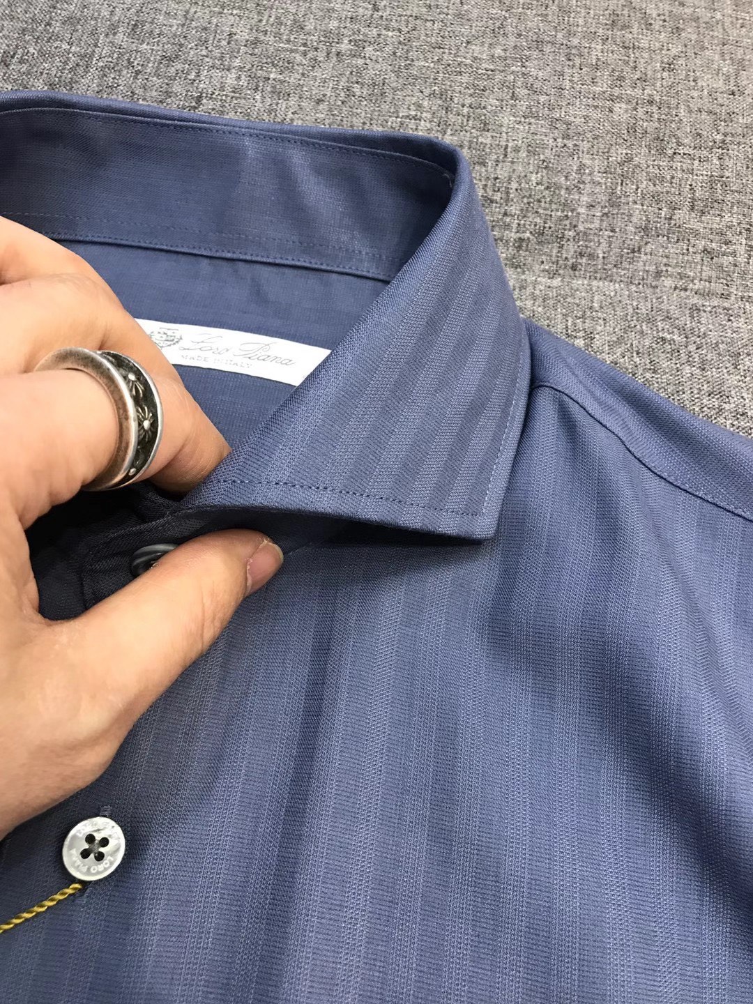 【新品】-Loro Piana男士高端商务休闲提花长袖衬衫，贸易公司渠道臻品，系出名门，纯正血统品质，2