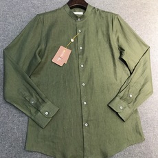 【新品-Loro piana家族男士高端时装款老钱风纯亚麻长袖衬衫,贸易公司渠道臻品,系出名门,纯正血统品质,意大利原产 【新品-Loro piana家族男士高端时装款老钱风纯亚麻长袖衬衫,贸易公司渠道臻品,系出名门,纯正血统品质,意大利原产