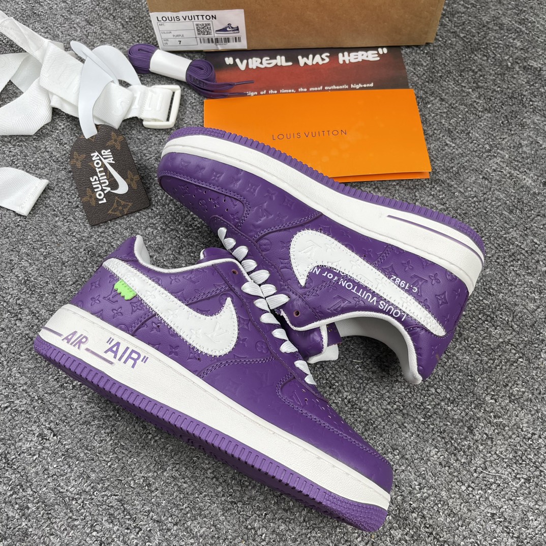 特价福利--顶级高奢福利紫白配色市面独家顶级版本福利驴牌xNikeAirForce1Low空军重磅联名2