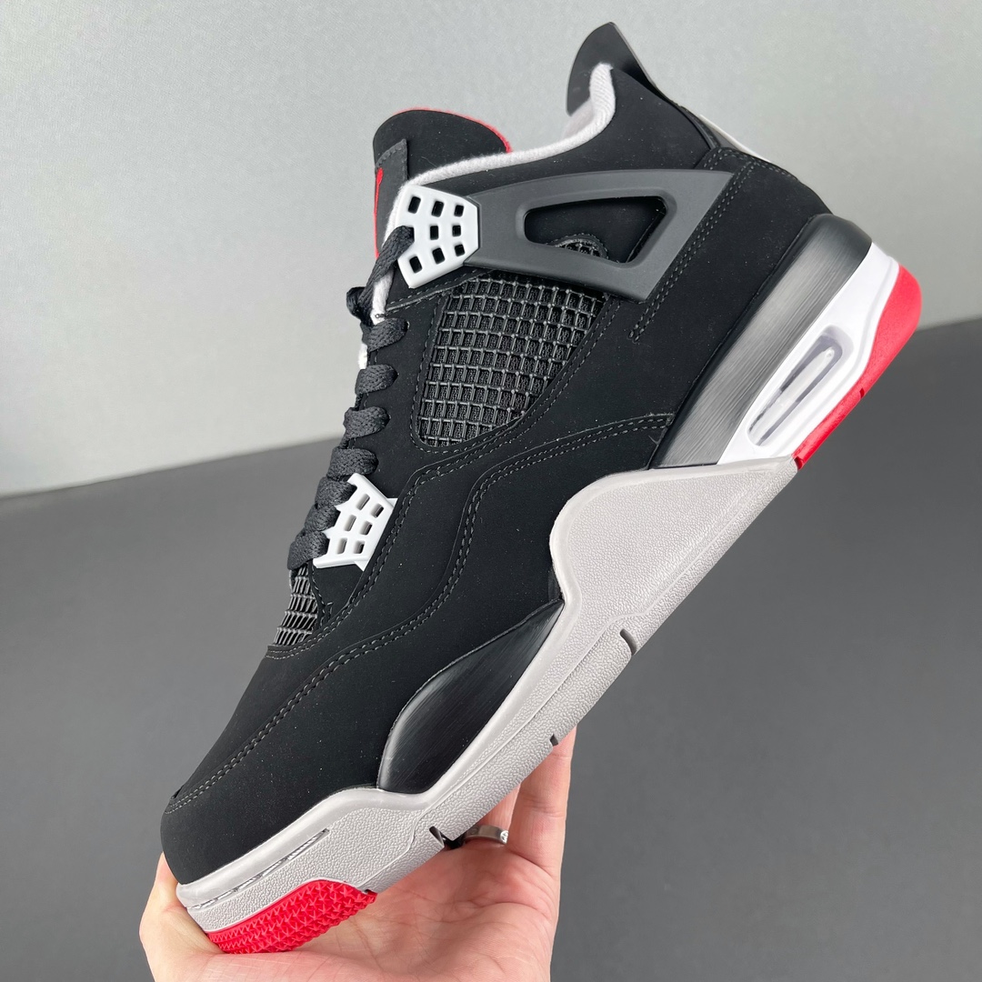 AJ4黑红尺码:40.5-48.5纯原版-AirJordan4BredAJ4黑红公牛19年复刻30849