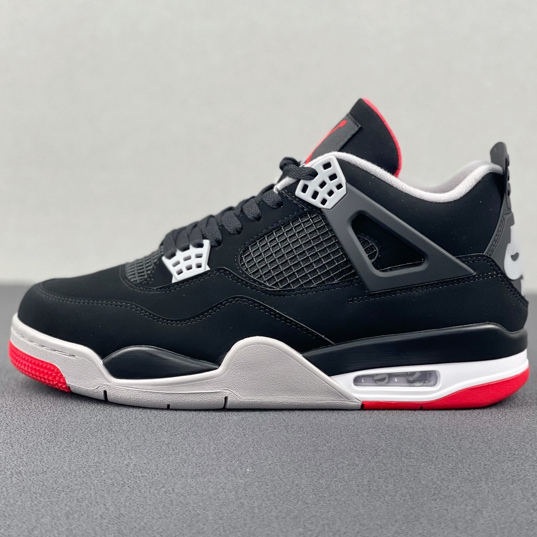 AJ4黑红尺码:40.5-48.5纯原版-AirJordan4BredAJ4黑红公牛19年复刻30849