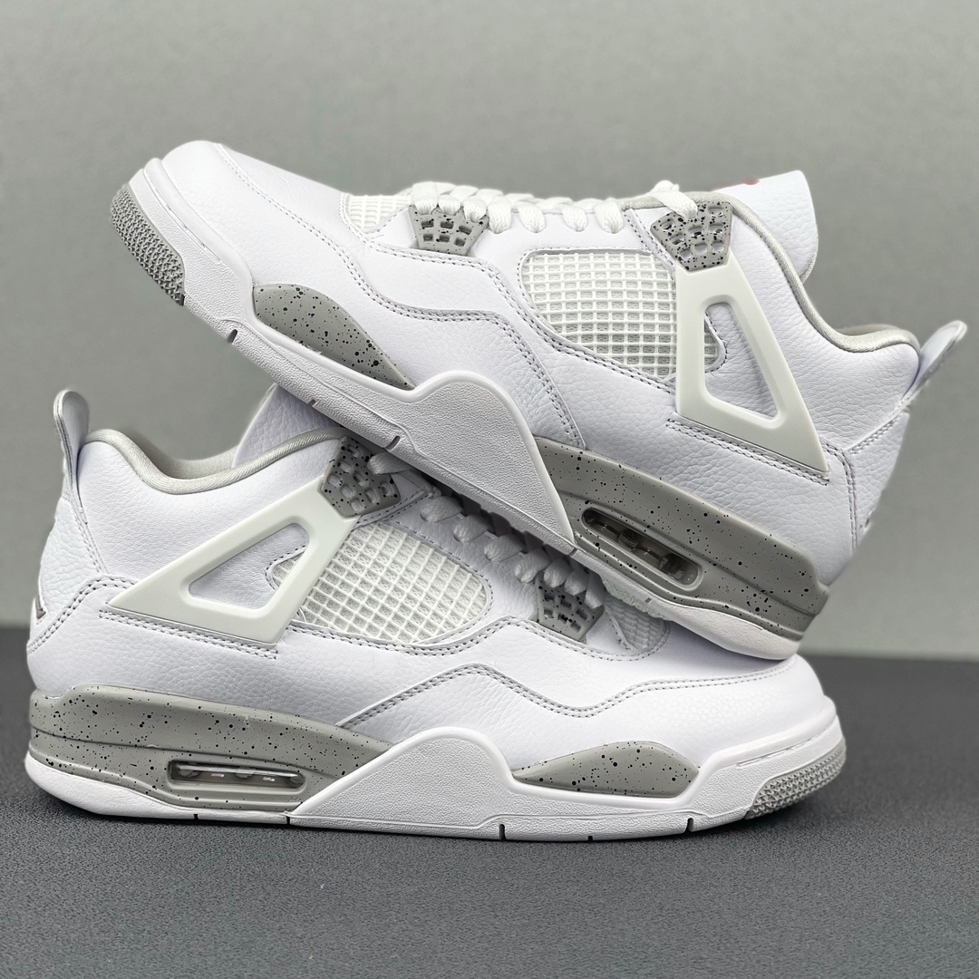 AJ4白奥利奥尺码:40.5-48.5纯原版-Airjordan4whiteoreoaj4白奥利奥灰白水