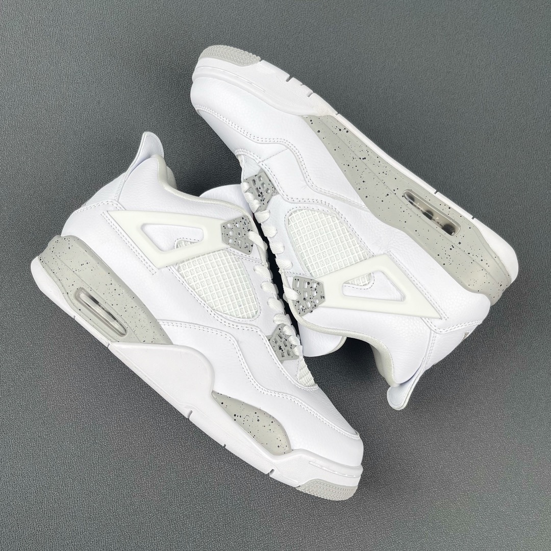 AJ4白奥利奥尺码:40.5-48.5纯原版-Airjordan4whiteoreoaj4白奥利奥灰白水