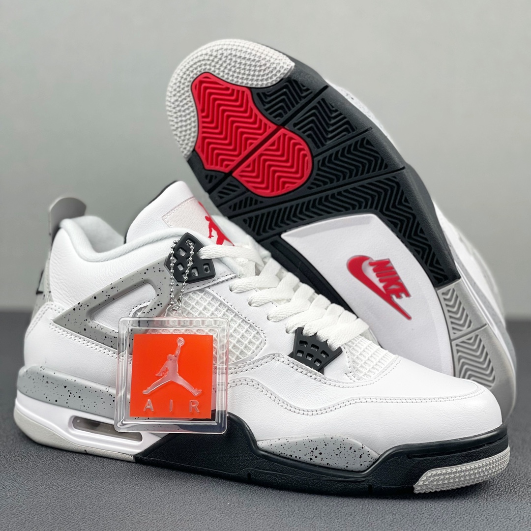 AJ4白水泥尺码:40.5-48.5纯原版-AirJordan4WhiteCementAJ4乔4白水泥白