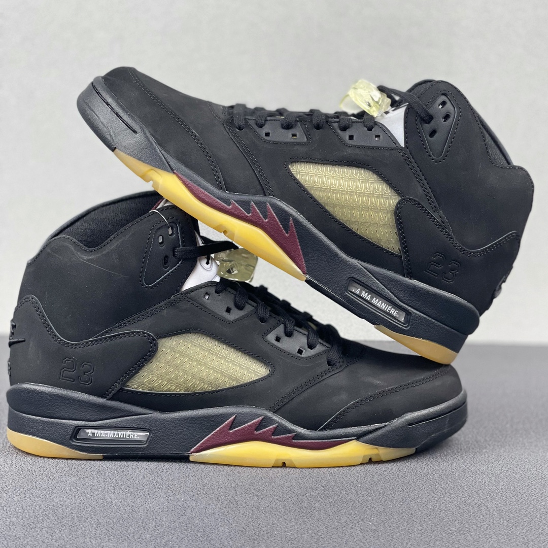 AJ5黑红尺码:40.5-47.5总裁Y3版出品-AMaManiérexAirJordan5“Black