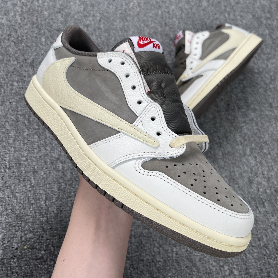 AJ1Low白棕倒钩鞋码40-47.5总裁Y3版出品-StockX-TravisScottxAirJor