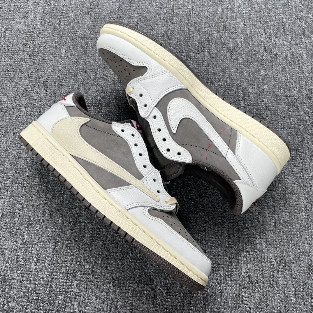 AJ1Low白棕倒钩鞋码40-47.5总裁Y3版出品-StockX-TravisScottxAirJor