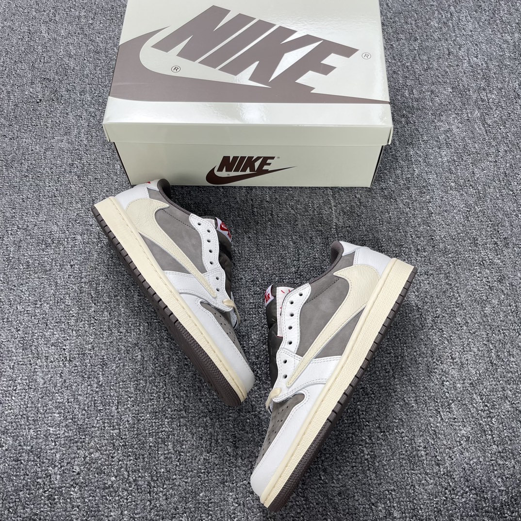 AJ1Low白棕倒钩鞋码40-47.5总裁Y3版出品-StockX-TravisScottxAirJor