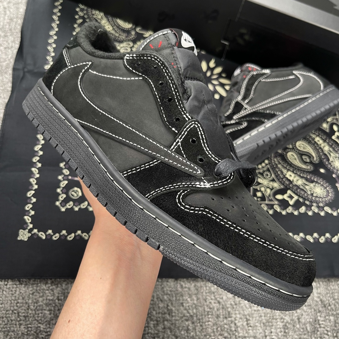 AJLow倒钩全黑尺码40-47.5总裁Y3版出品-StockX-TravisScottxAirJord