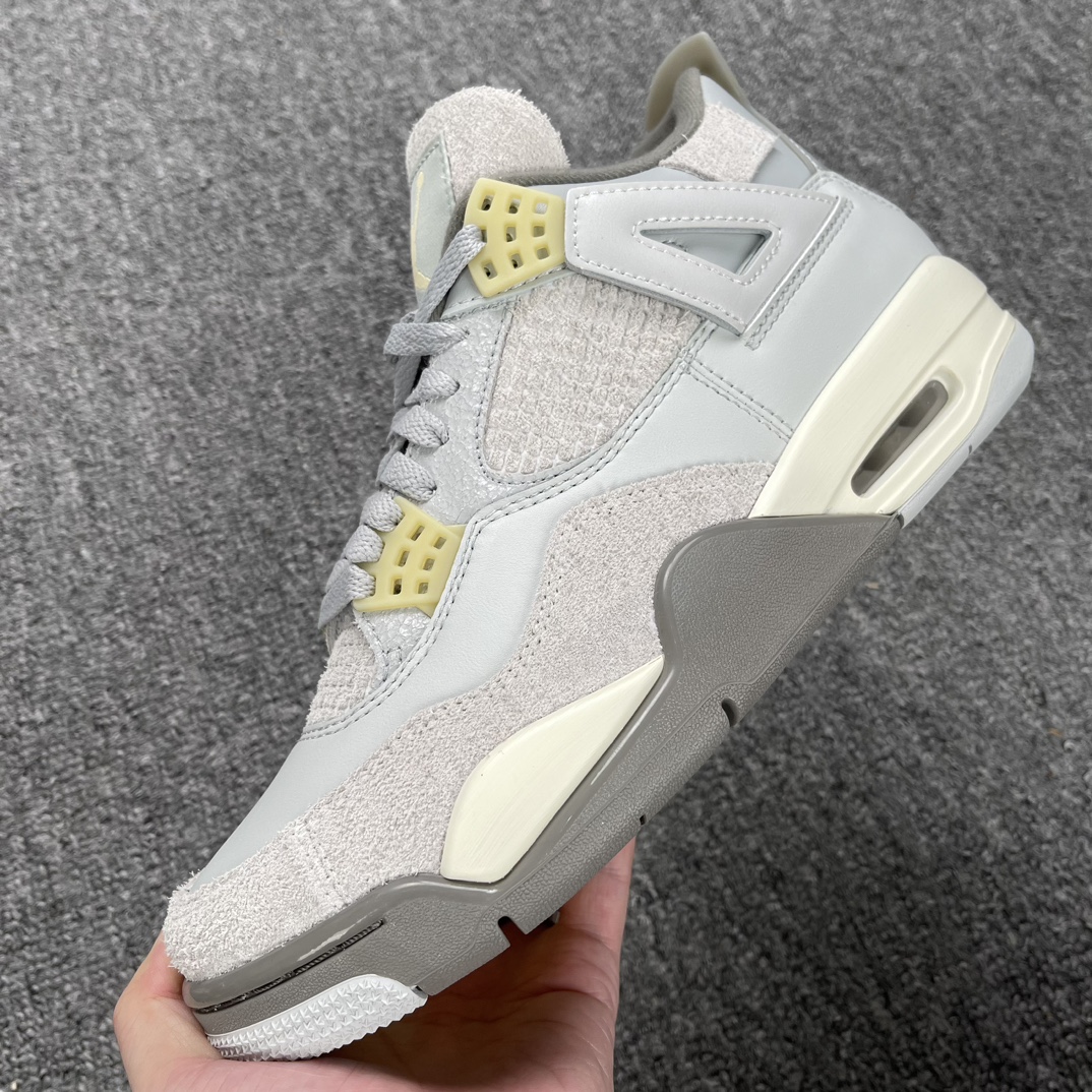 AJ4灰绿麂尺码:40-48.5AirJordan4SECraftAJ4灰绿麂皮复古篮球鞋DV3742-