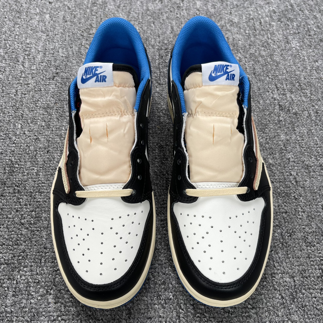 AJLow白蓝倒钩尺码36-47.5+纯原福利特价-AirJordan1TravisScottxMili