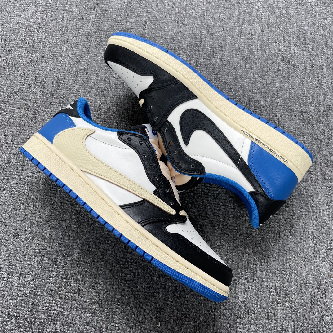 AJLow白蓝倒钩尺码36-47.5+纯原福利特价-AirJordan1TravisScottxMili