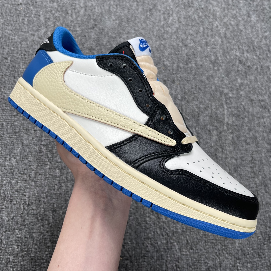 AJLow白蓝倒钩尺码36-47.5+纯原福利特价-AirJordan1TravisScottxMili