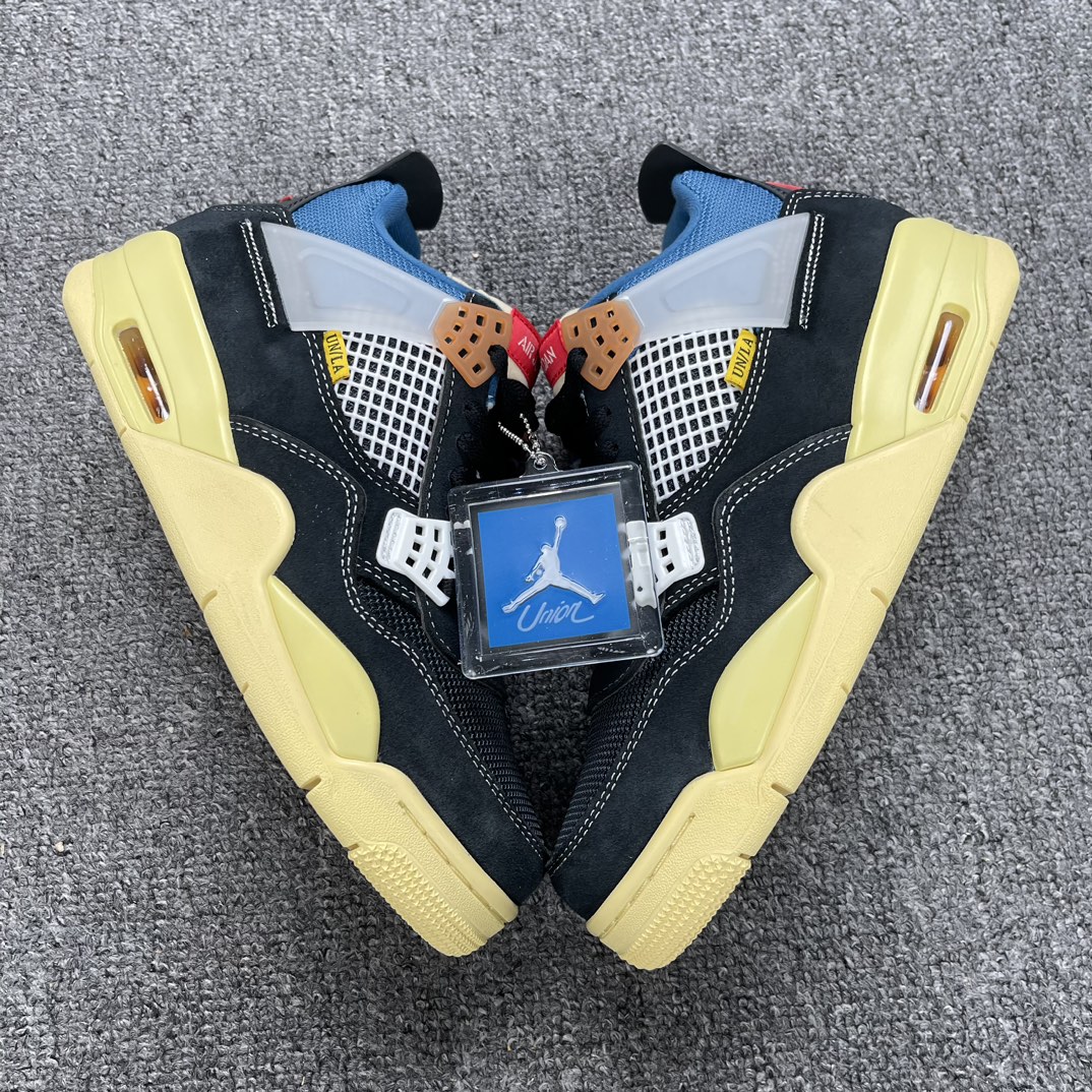 外贸跑量AirJordan4UN黑蓝出货尺码36-48.5全码出货