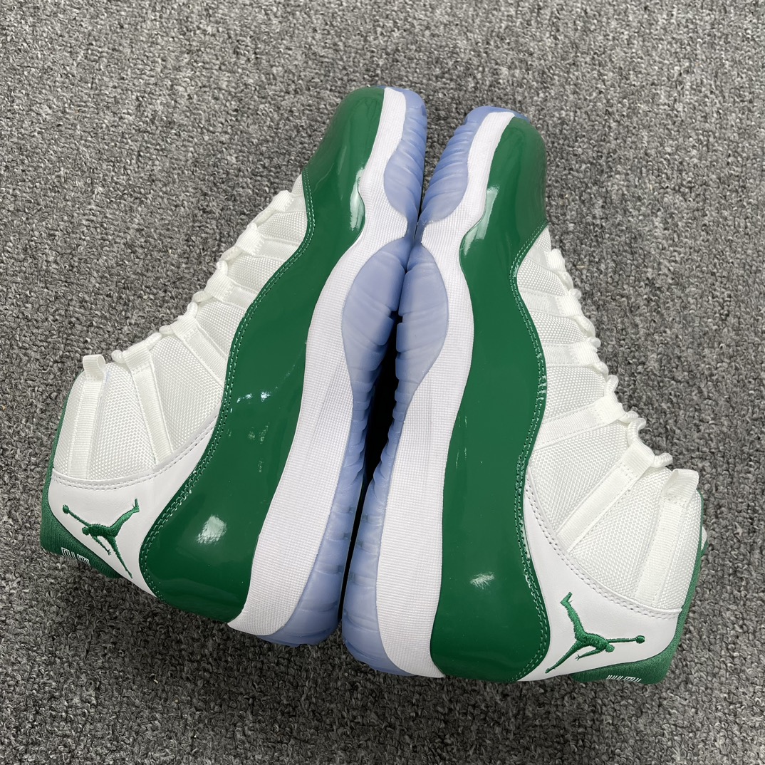 外贸S版AirJordan11白绿全码出货市场新出外贸工厂目前此配色还没上市市场首家出货国外第一波可以冲