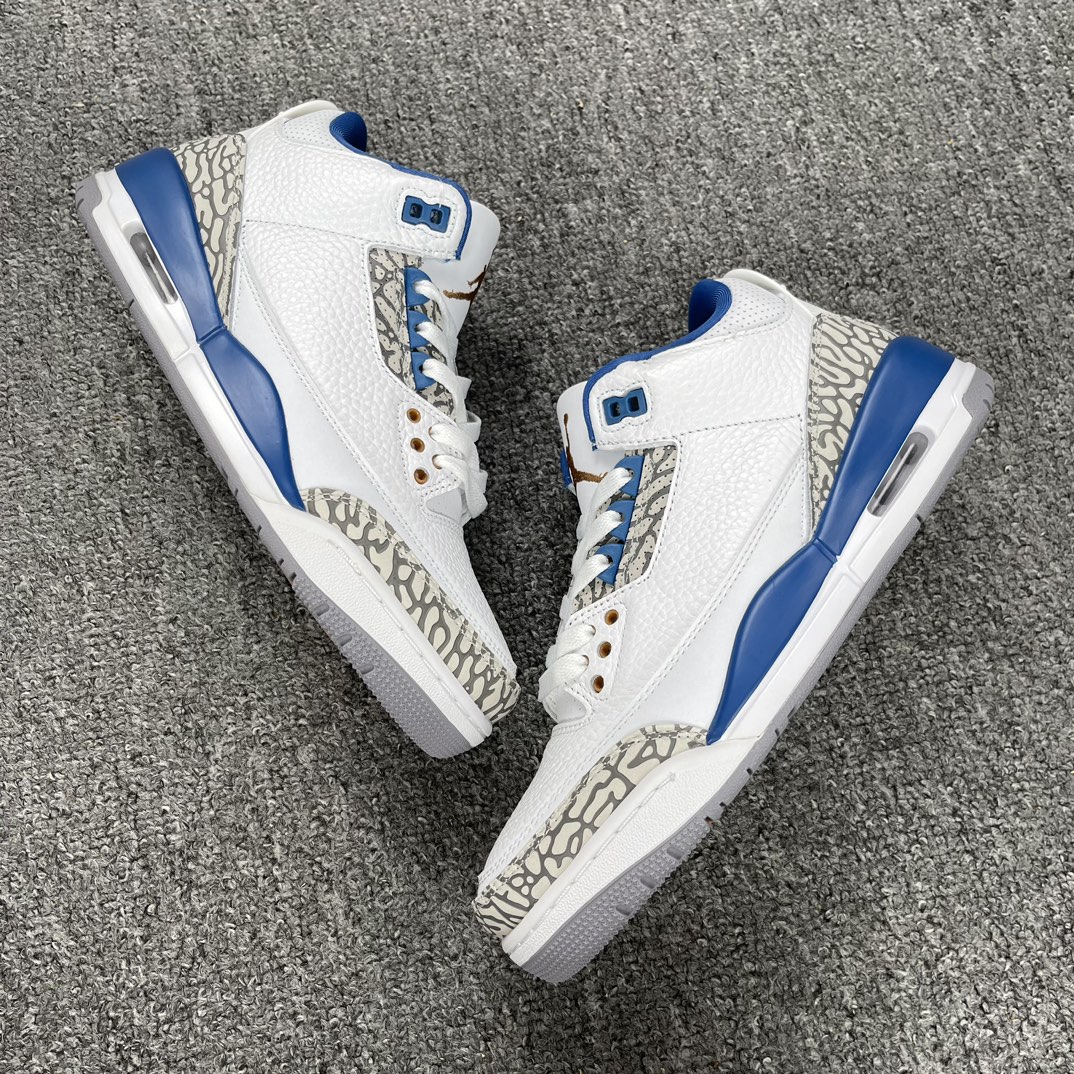 AirJordanRetroAJ3乔3白蓝奇才CT8532-148尺码36-47.5全码开冲